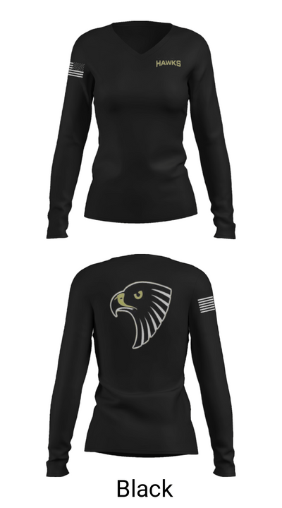 Hammond Academy Of Science & Tech Baseball 976805 Women's Long Sleeve V-neck Shirt - 13
