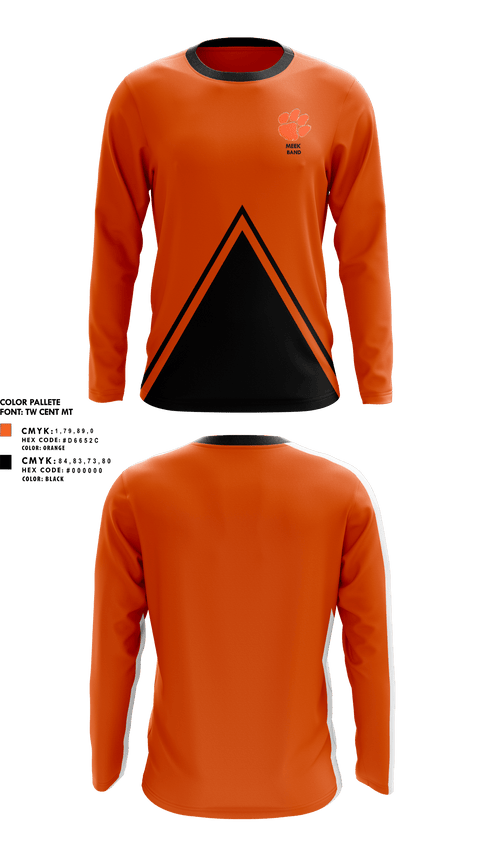 Long Sleeve Performance Shirt, Meek High School Band, Spirit Store, Teamtime, Team time, sublimation, custom sports apparel, team uniforms, spirit wear, spiritwear, sports uniforms, custom shirts, team store, custom team store, fundraiser sports, apparel fundraiser