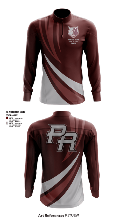 Prairie Ridge High School Dance 12250587 Quarter Zip Jacket - 1