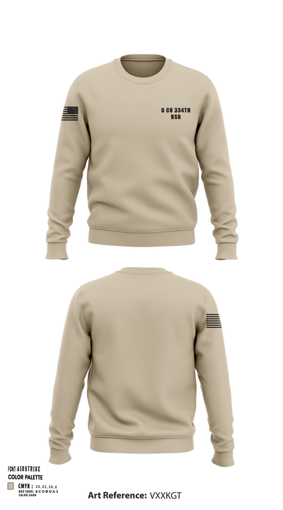G Co 334th BSB 87958583 Crew Neck Sweatshirt - 119