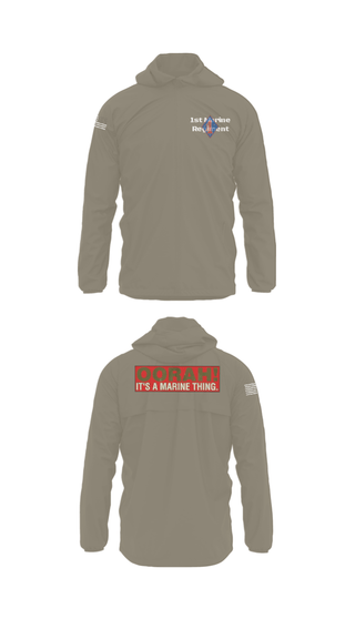 Windbreaker, 1st Marine Regiment, Marines, Teamtime, Team time, sublimation, custom sports apparel, team uniforms, spirit wear, spiritwear, sports uniforms, custom shirts, team store, custom team store, fundraiser sports, apparel fundraiser