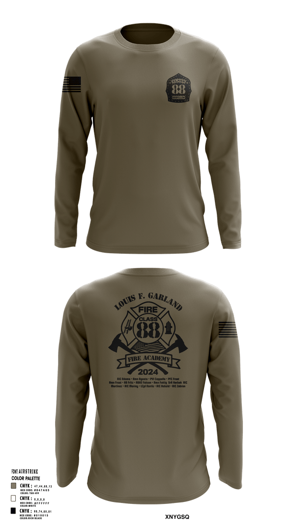 Long Sleeve Performance Shirt, Class 88, Air Force, Teamtime, Team time, sublimation, custom sports apparel, team uniforms, spirit wear, spiritwear, sports uniforms, custom shirts, team store, custom team store, fundraiser sports, apparel fundraiser