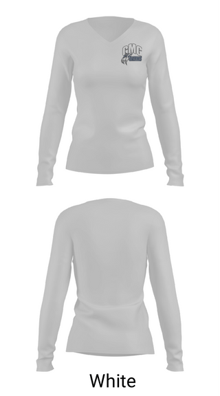 Womens Long Sleeve Vneck Shirt, GMG Senior High School Cheer, Cheer, Teamtime, Team time, sublimation, custom sports apparel, team uniforms, spirit wear, spiritwear, sports uniforms, custom shirts, team store, custom team store, fundraiser sports, apparel fundraiser