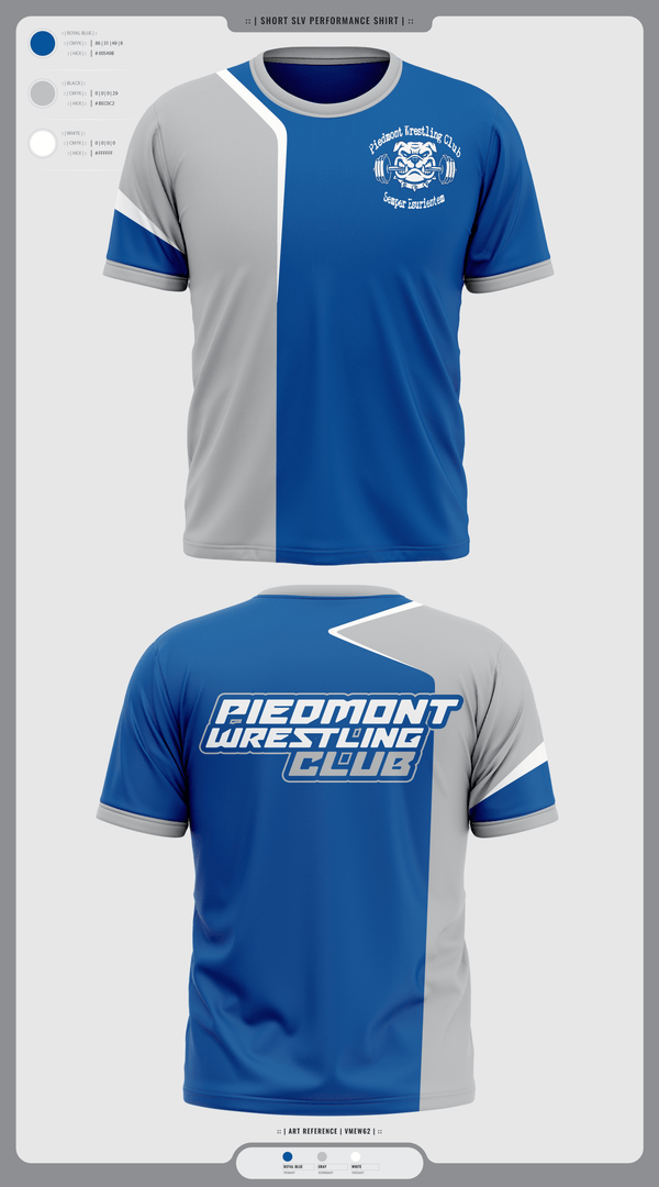 Short Sleeve Performance Shirt, Piedmont Youth Wrestling, Wrestling, Teamtime, Team time, sublimation, custom sports apparel, team uniforms, spirit wear, spiritwear, sports uniforms, custom shirts, team store, custom team store, fundraiser sports, apparel fundraiser