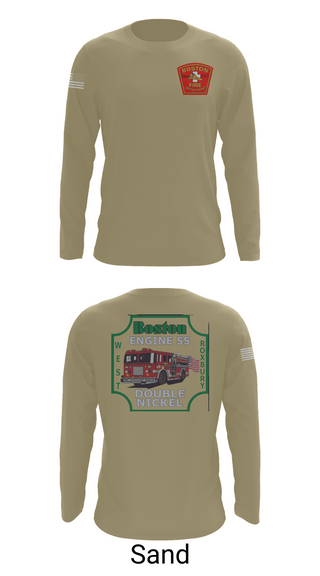 Long Sleeve Performance Shirt, Boston Fire Department Engine 55, , Teamtime, Team time, sublimation, custom sports apparel, team uniforms, spirit wear, spiritwear, sports uniforms, custom shirts, team store, custom team store, fundraiser sports, apparel fundraiser