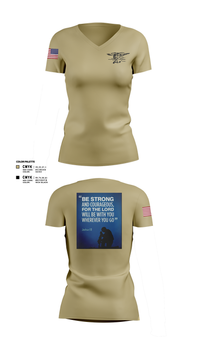 Navy Seal  Women's Short Sleeve V-neck Shirt - 1