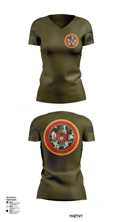 MCSFBN 12813235 Women's Short Sleeve V-neck Shirt - 118