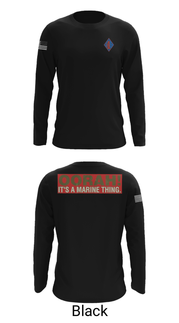 Long Sleeve Performance Shirt, 1st Marine Regiment, Marines, Teamtime, Team time, sublimation, custom sports apparel, team uniforms, spirit wear, spiritwear, sports uniforms, custom shirts, team store, custom team store, fundraiser sports, apparel fundraiser