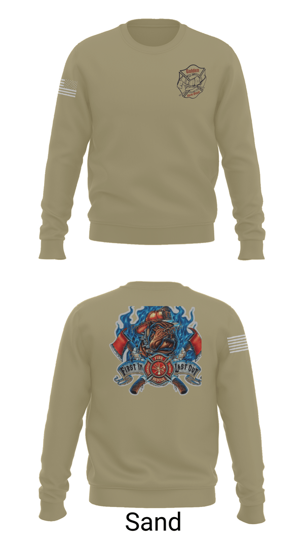 Crew Neck Sweatshirt, Golden Fire Dept., , Teamtime, Team time, sublimation, custom sports apparel, team uniforms, spirit wear, spiritwear, sports uniforms, custom shirts, team store, custom team store, fundraiser sports, apparel fundraiser