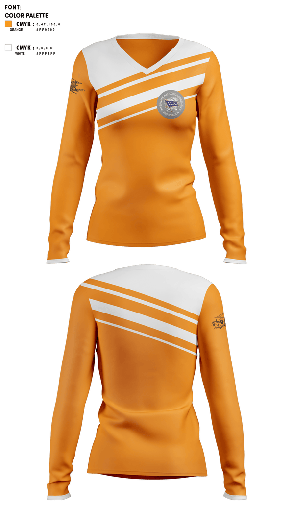 Womens Long Sleeve Vneck Shirt, Howland Hook Marine Terminal, , Teamtime, Team time, sublimation, custom sports apparel, team uniforms, spirit wear, spiritwear, sports uniforms, custom shirts, team store, custom team store, fundraiser sports, apparel fundraiser