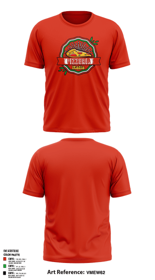 Short Sleeve Performance Shirt, Pizzeria ItaliaJDC PBA, Bowling, Teamtime, Team time, sublimation, custom sports apparel, team uniforms, spirit wear, spiritwear, sports uniforms, custom shirts, team store, custom team store, fundraiser sports, apparel fundraiser