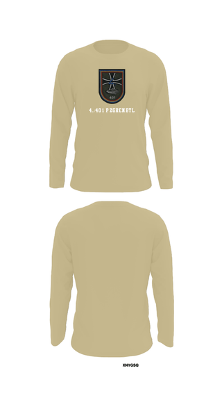 Long Sleeve Performance Shirt, 4./401 PzGrenBtl, Army, Teamtime, Team time, sublimation, custom sports apparel, team uniforms, spirit wear, spiritwear, sports uniforms, custom shirts, team store, custom team store, fundraiser sports, apparel fundraiser