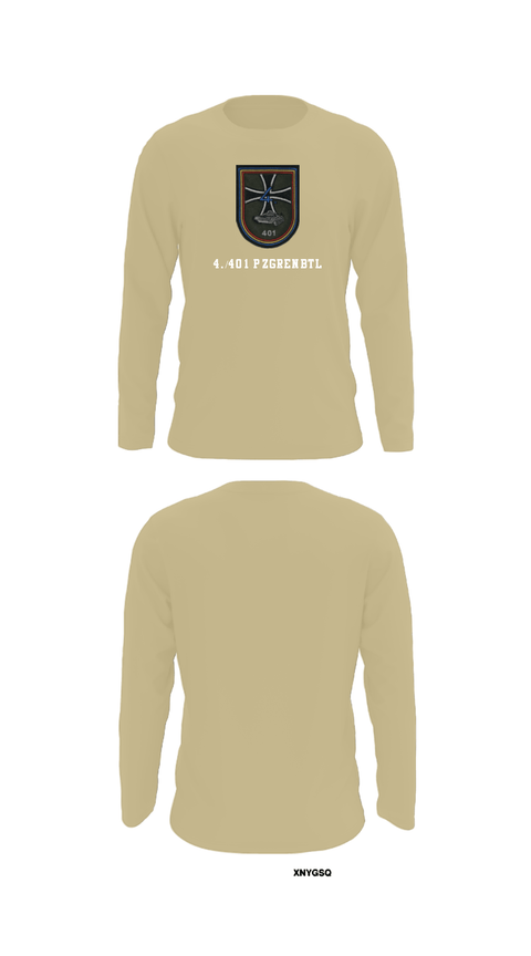 Long Sleeve Performance Shirt, 4./401 PzGrenBtl, Army, Teamtime, Team time, sublimation, custom sports apparel, team uniforms, spirit wear, spiritwear, sports uniforms, custom shirts, team store, custom team store, fundraiser sports, apparel fundraiser