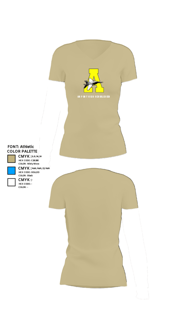 Womens Short Sleeve Vneck Shirt, Airport High School Cheer, Cheer, Teamtime, Team time, sublimation, custom sports apparel, team uniforms, spirit wear, spiritwear, sports uniforms, custom shirts, team store, custom team store, fundraiser sports, apparel fundraiser