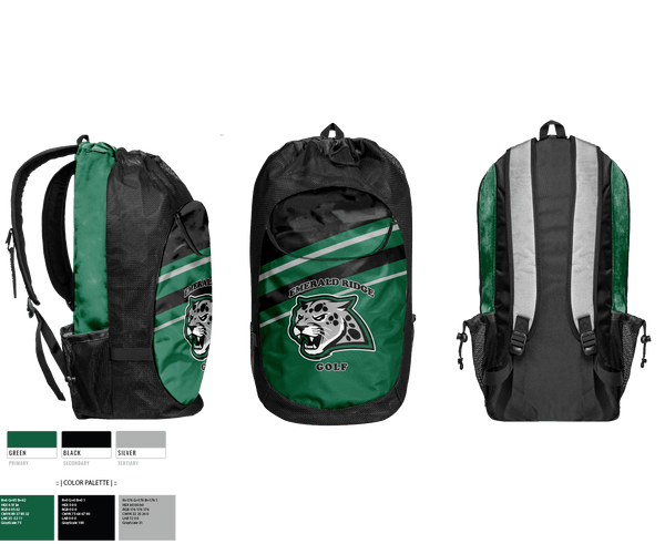 Gear Bag, Emerald Ridge High School Golf, Golf, Teamtime, Team time, sublimation, custom sports apparel, team uniforms, spirit wear, spiritwear, sports uniforms, custom shirts, team store, custom team store, fundraiser sports, apparel fundraiser