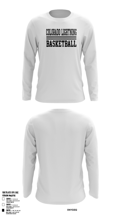 Colorado Lightning Basketball Club 24894382 Long Sleeve Performance Shirt 4