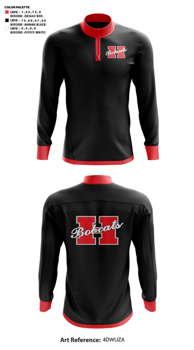 Hope High School Basketball 44898652 Quarter Zip Jacket - 41
