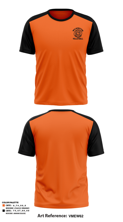 Short Sleeve Performance Shirt, Wilmington High School Volleyball, Women's Volleyball, Teamtime, Team time, sublimation, custom sports apparel, team uniforms, spirit wear, spiritwear, sports uniforms, custom shirts, team store, custom team store, fundraiser sports, apparel fundraiser