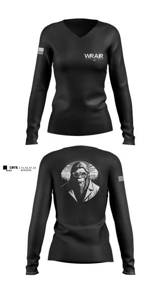 Womens Long Sleeve Vneck Shirt, Walter Reed Army Institute of Research - West, , Teamtime, Team time, sublimation, custom sports apparel, team uniforms, spirit wear, spiritwear, sports uniforms, custom shirts, team store, custom team store, fundraiser sports, apparel fundraiser