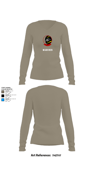 VMMT-204 23856450 Women's Long Sleeve V-neck Shirt - 62