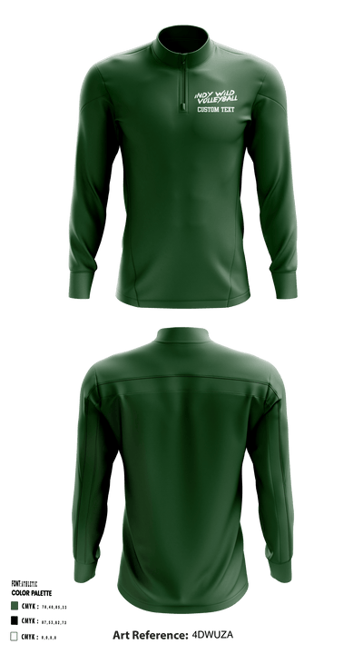 North Central Panthers Volleyball 62579612 Quarter Zip Jacket - 30