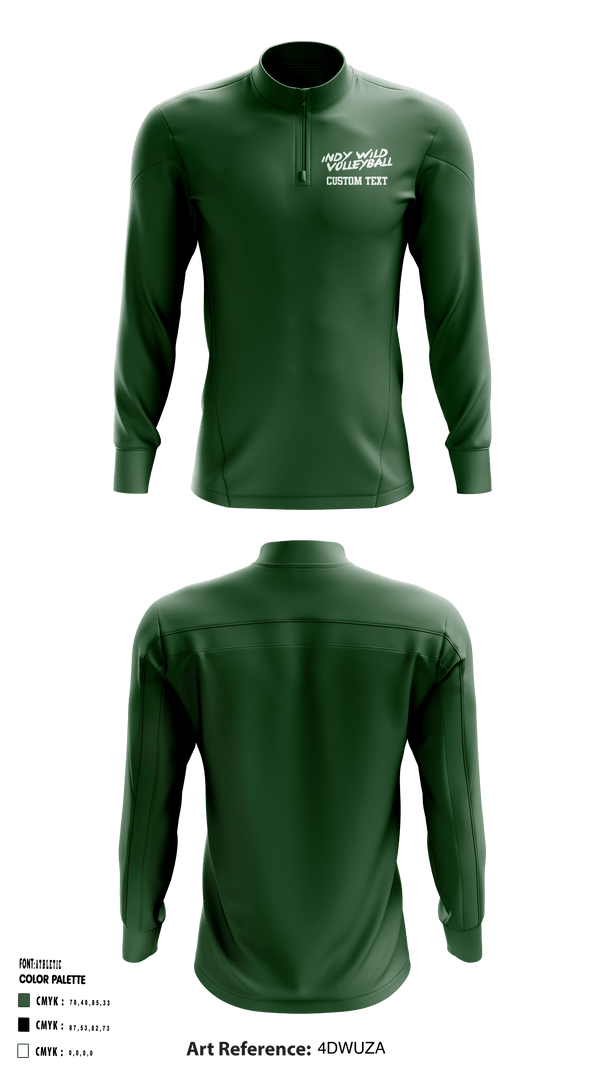 Quarter Zip Jacket, Indy Wild Volleyball, Women's Volleyball, Teamtime, Team time, sublimation, custom sports apparel, team uniforms, spirit wear, spiritwear, sports uniforms, custom shirts, team store, custom team store, fundraiser sports, apparel fundraiser