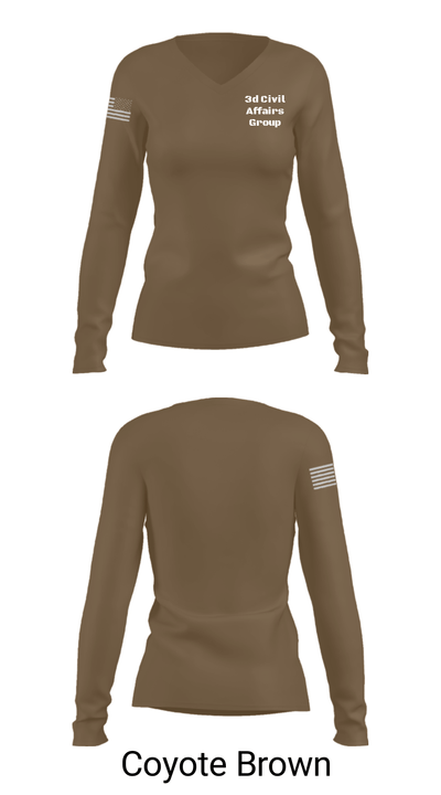3d Civil Affairs Group 84470118 Women's Long Sleeve V-neck Shirt - 17