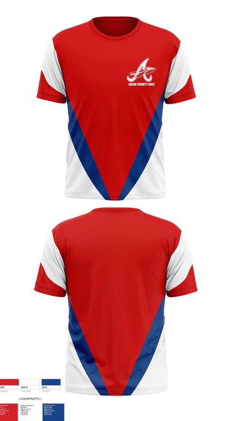 Short Sleeve Performance Shirt, Adair County High School Golf, Golf, Teamtime, Team time, sublimation, custom sports apparel, team uniforms, spirit wear, spiritwear, sports uniforms, custom shirts, team store, custom team store, fundraiser sports, apparel fundraiser