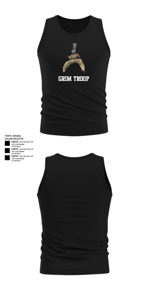 Tank Top, Grim Troop, Army, Teamtime, Team time, sublimation, custom sports apparel, team uniforms, spirit wear, spiritwear, sports uniforms, custom shirts, team store, custom team store, fundraiser sports, apparel fundraiser
