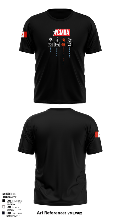 Calgary Minor Basketball Association 64914788 Short Sleeve Performance Shirt - 8