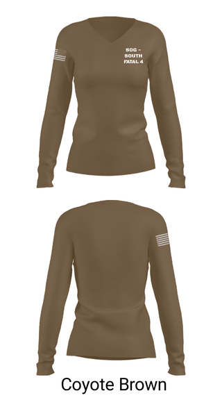 Women's Long Sleeve Vneck Shirt, SOG - SOUTH FATAL 4, Police, Teamtime, Team time, sublimation, custom sports apparel, team uniforms, spirit wear, spiritwear, sports uniforms, custom shirts, team store, custom team store, fundraiser sports, apparel fundraiser
