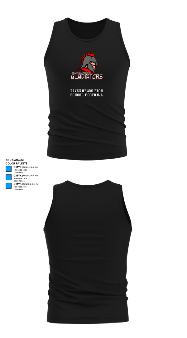 Tank Top, Riverheads High School Football, Football, Teamtime, Team time, sublimation, custom sports apparel, team uniforms, spirit wear, spiritwear, sports uniforms, custom shirts, team store, custom team store, fundraiser sports, apparel fundraiser