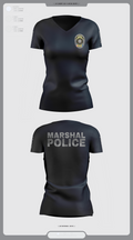Las Vegas city marshals 28118812 Women's Short Sleeve V-neck Shirt - 2