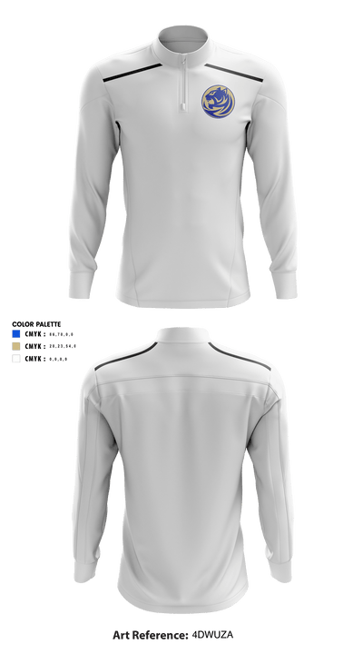 Bradwell Institute Volleyball 8244530 Quarter Zip Jacket - 17