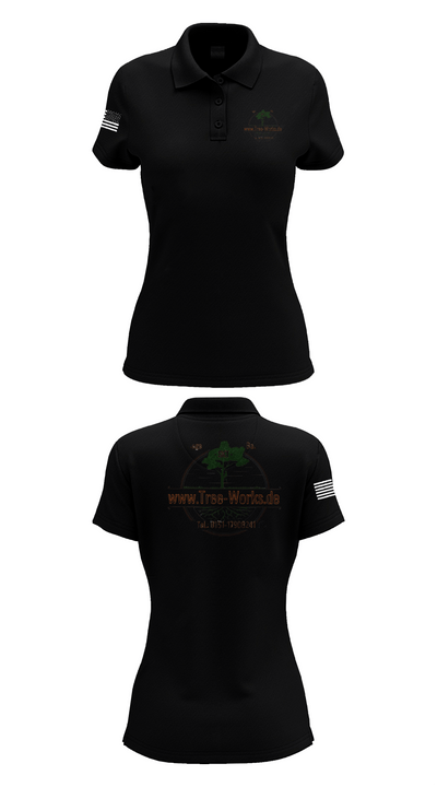 www.Tree-Works.de 32054649 Women's Short Sleeve Performance Polo  - 36