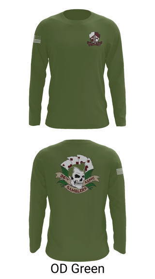 Long Sleeve Performance Shirt, Gamblers, Army, Teamtime, Team time, sublimation, custom sports apparel, team uniforms, spirit wear, spiritwear, sports uniforms, custom shirts, team store, custom team store, fundraiser sports, apparel fundraiser