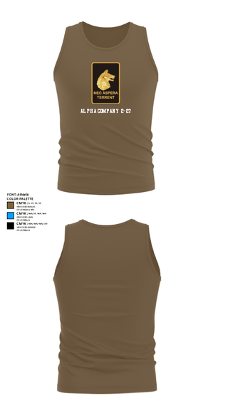 Tank Top, Alpha Company  2-27, Army, Teamtime, Team time, sublimation, custom sports apparel, team uniforms, spirit wear, spiritwear, sports uniforms, custom shirts, team store, custom team store, fundraiser sports, apparel fundraiser