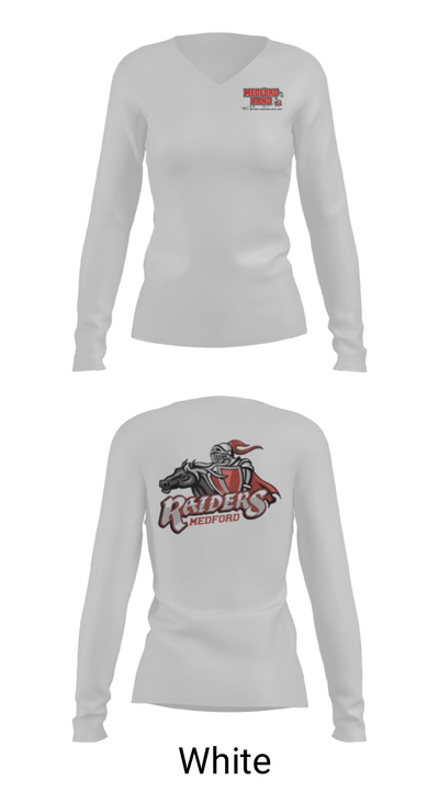 Medford Area Senior High School Band 54149175 Women's Long Sleeve V-neck Shirt - 16
