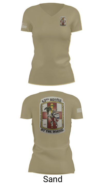 43rd Medical Detachment 2216181 Women's Short Sleeve V-neck Shirt - 88