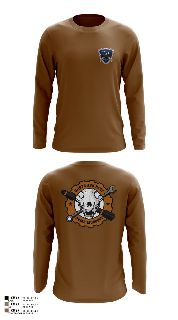 Long Sleeve Performance Shirt, D/10 Slayers, Army, Teamtime, Team time, sublimation, custom sports apparel, team uniforms, spirit wear, spiritwear, sports uniforms, custom shirts, team store, custom team store, fundraiser sports, apparel fundraiser