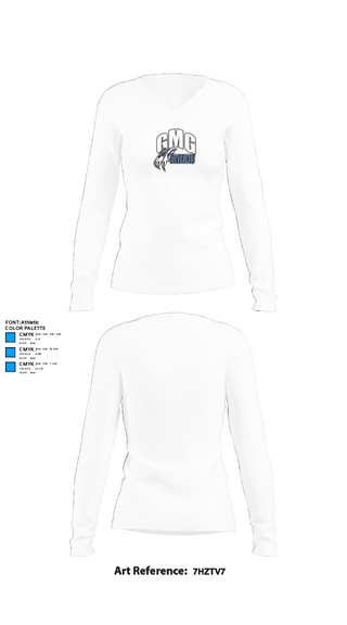 Womens Long Sleeve Vneck Shirt, GMG Senior High School Cheer, Cheer, Teamtime, Team time, sublimation, custom sports apparel, team uniforms, spirit wear, spiritwear, sports uniforms, custom shirts, team store, custom team store, fundraiser sports, apparel fundraiser
