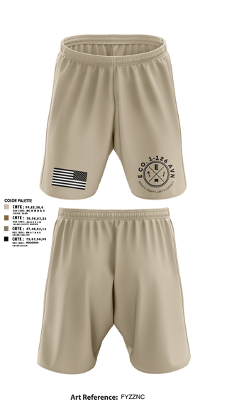 Athletic Shorts With Pockets, B Co. 1-126AVN, Army, Teamtime, Team time, sublimation, custom sports apparel, team uniforms, spirit wear, spiritwear, sports uniforms, custom shirts, team store, custom team store, fundraiser sports, apparel fundraiser