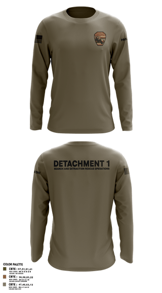 Long Sleeve Performance Shirt, Detachment 1, Air Force, Teamtime, Team time, sublimation, custom sports apparel, team uniforms, spirit wear, spiritwear, sports uniforms, custom shirts, team store, custom team store, fundraiser sports, apparel fundraiser