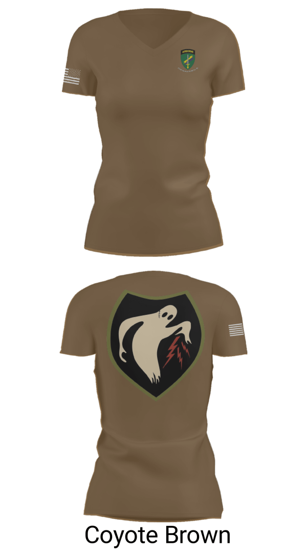 Women's Short Sleeve Vneck Shirt, 325th Tactical PSYOP Co. (A), Army, Teamtime, Team time, sublimation, custom sports apparel, team uniforms, spirit wear, spiritwear, sports uniforms, custom shirts, team store, custom team store, fundraiser sports, apparel fundraiser