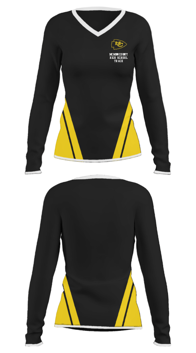 McMinn County High School Track 73180523 Women's Long Sleeve V-neck Shirt - 24