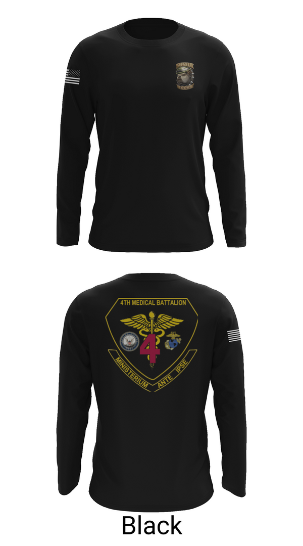 Long Sleeve Performance Shirt, 4th Med Battalion, Marines, Teamtime, Team time, sublimation, custom sports apparel, team uniforms, spirit wear, spiritwear, sports uniforms, custom shirts, team store, custom team store, fundraiser sports, apparel fundraiser