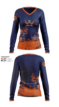 Overbrook High School Track and Field 24821200 Women's Long Sleeve V-neck Shirt - 1