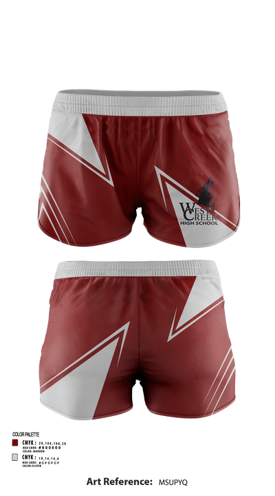 West Creek High School Cross Country 66177699 Women's Shorts - 128