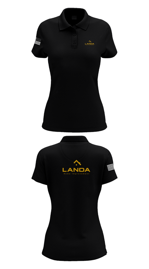 Womens Short Sleeve Performance Polo, Landa Home Improvement, , Teamtime, Team time, sublimation, custom sports apparel, team uniforms, spirit wear, spiritwear, sports uniforms, custom shirts, team store, custom team store, fundraiser sports, apparel fundraiser