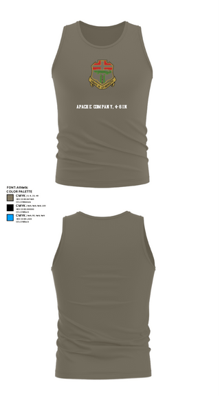 Tank Top, Apache company, 4-6 IN, Army, Teamtime, Team time, sublimation, custom sports apparel, team uniforms, spirit wear, spiritwear, sports uniforms, custom shirts, team store, custom team store, fundraiser sports, apparel fundraiser